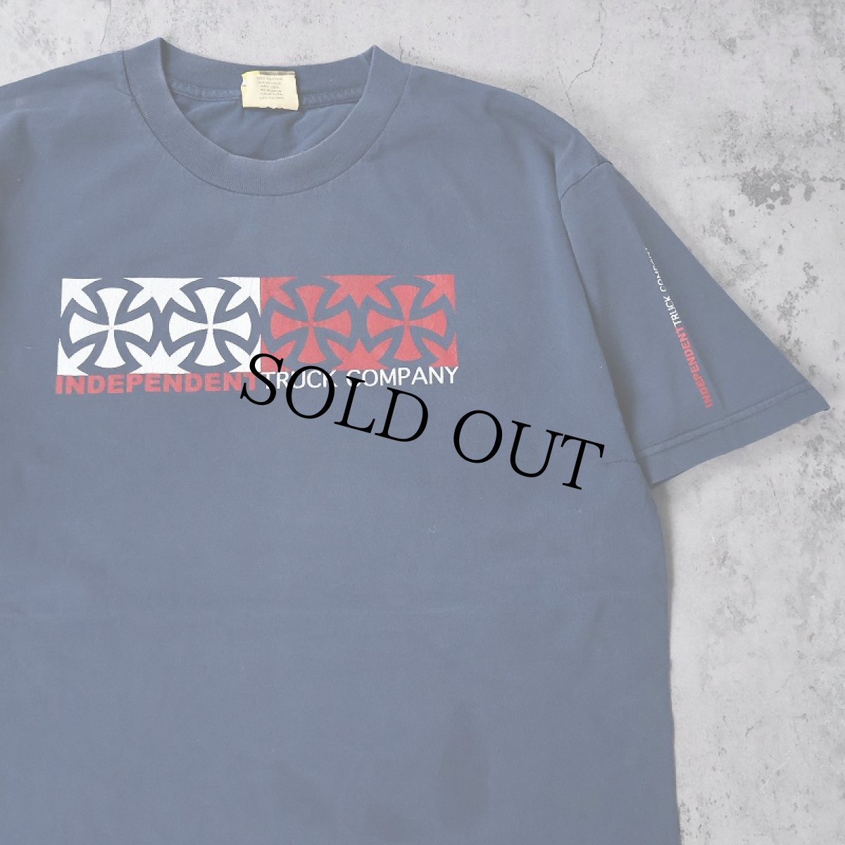 画像1: INDEPENDENT ロゴプリントTシャツ NAVY L (1)