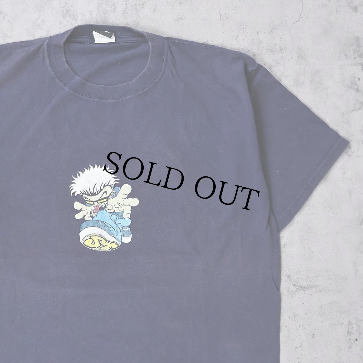 画像1: 90〜2000's ST USA製 プリントTシャツ NAVY L (1)