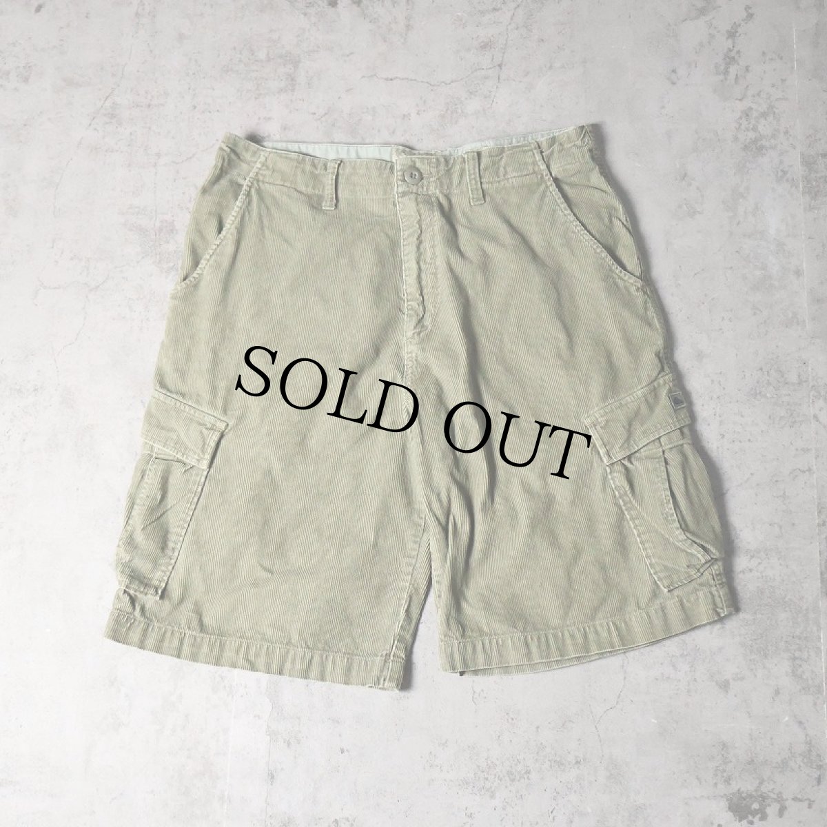 画像2: QUIKSILVER コーデュロイ カーゴショーツ W33 (2)