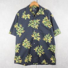 画像1: POLO Ralph Lauren "CLAYTON" 花柄 コットンアロハシャツ NAVY M (1)