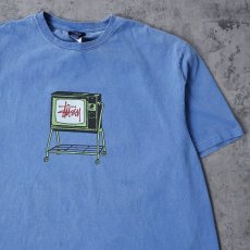 画像1: STUSSY "Rolling TV" プリントTシャツ XL (1)