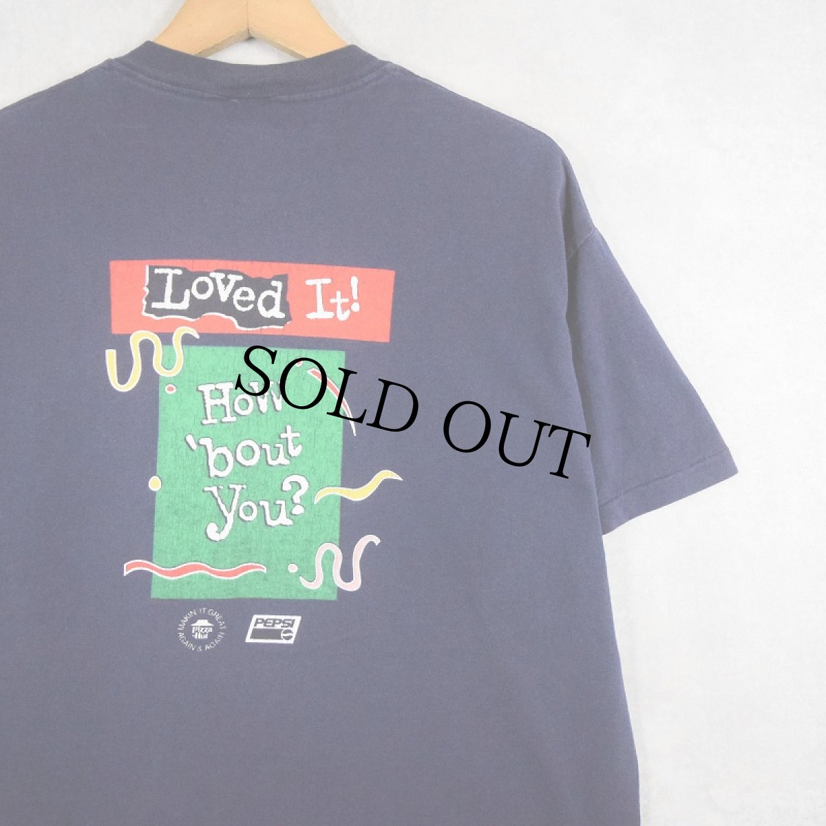 画像2: 90's Pizza Hut×PEPSI "Tried It!" プリントTシャツ NAVY L (2)