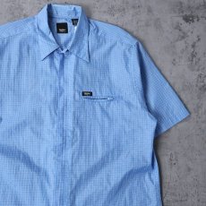 画像1: MOSSIMO チェック柄 ナイロンシャツ M (1)