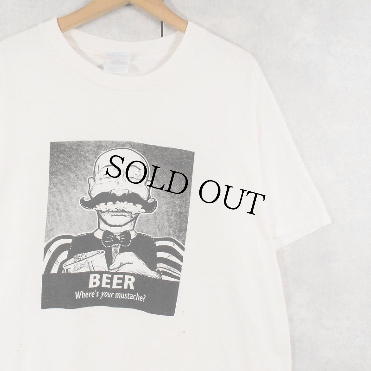 画像1: 90's Gnarly Artly "BEER" イラストプリントTシャツ L (1)