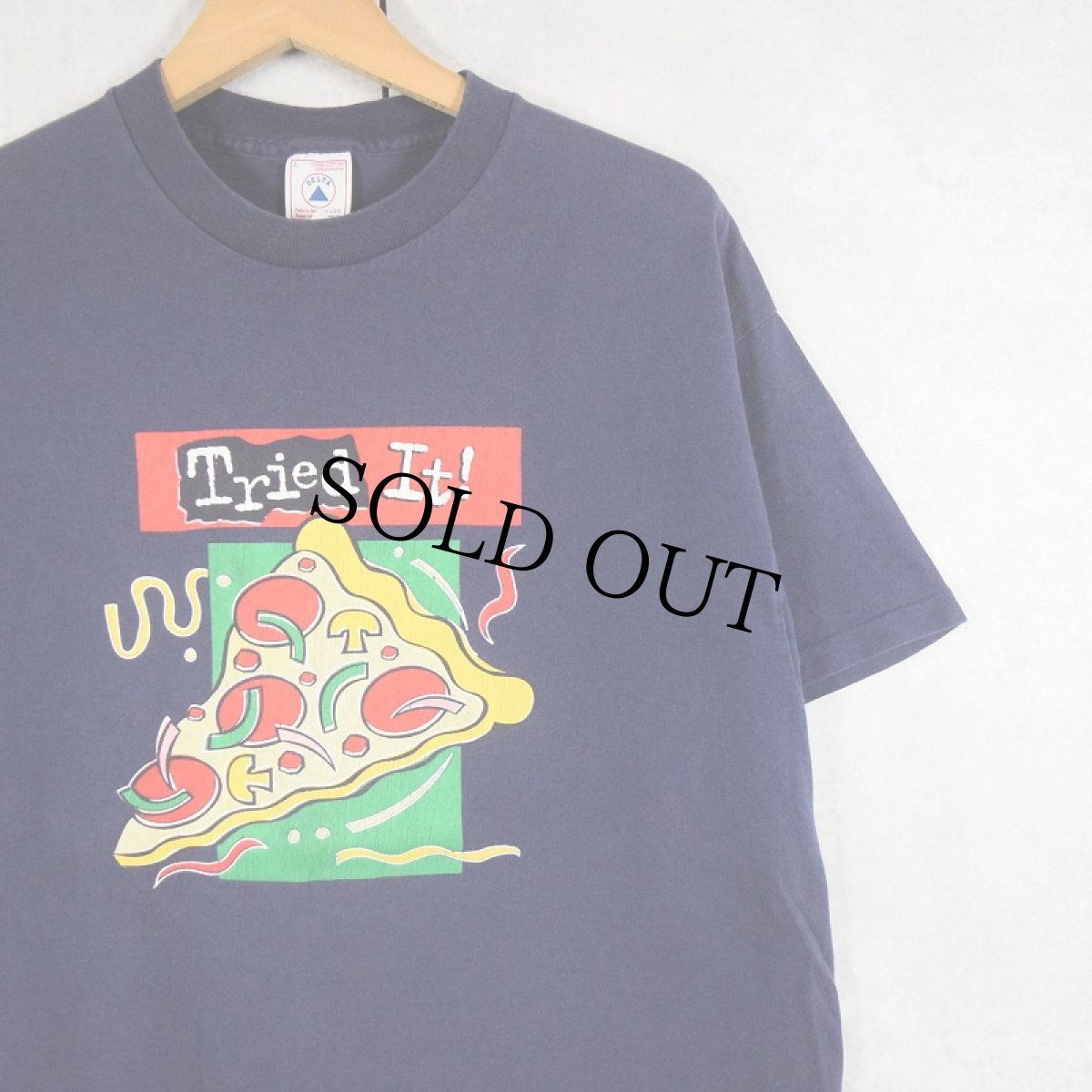 画像1: 90's Pizza Hut×PEPSI "Tried It!" プリントTシャツ NAVY L (1)