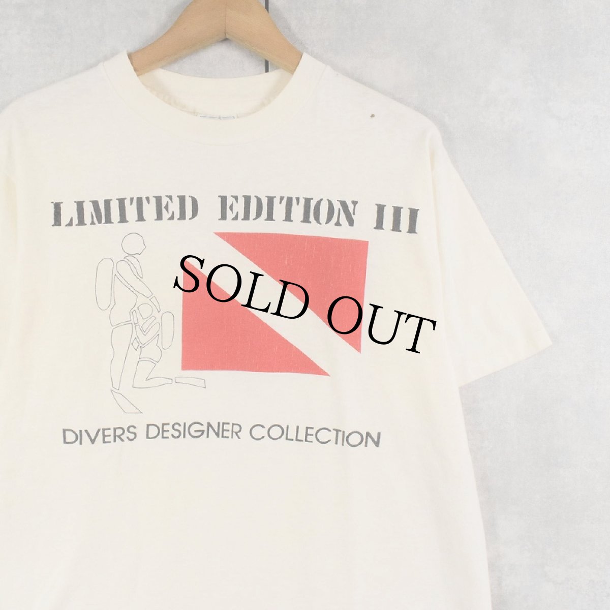 画像1: 80〜90's MDA USA製 "DIVERS DESIGNER COLLECTION" イラストプリントTシャツ L (1)