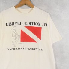 画像1: 80〜90's MDA USA製 "DIVERS DESIGNER COLLECTION" イラストプリントTシャツ L (1)
