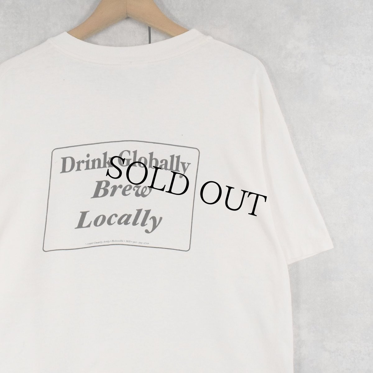 画像2: 90's Gnarly Artly "BEER" イラストプリントTシャツ L (2)