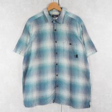 画像1: 11SS Patagonia "ORGANIC COTTON" オンブレーチェック柄 A/Cシャツ XL (1)