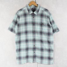 画像1: 11SS Patagonia "ORGANIC COTTON" オンブレーチェック柄 A/Cシャツ L (1)