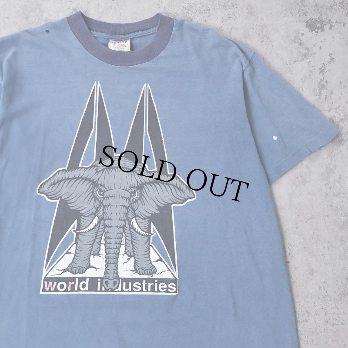 画像1: 90's WORLD INDUSTRIES USA製 "MIKE VALLERY" エレファントプリントTシャツ XL (1)