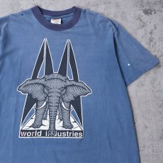 画像1: 90's JACKSON MATISSE×WORLD INDUSTRIES USA製 "MIKE VALLERY" エレファントプリントTシャツ XL (1)