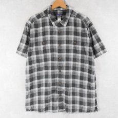 画像1: 14SS Patagonia チェック柄 ヘンプシャツ L (1)