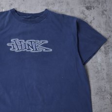 画像1: THINK SKATEBOARDS ロゴプリントTシャツ NAVY (1)