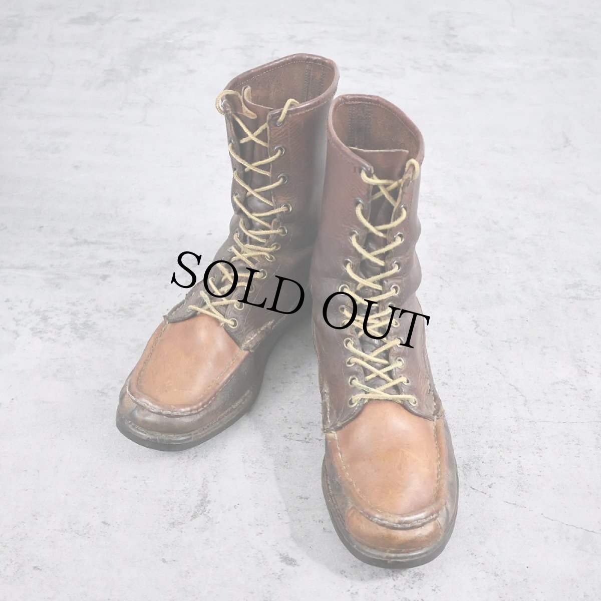 画像1: 60's〜 W.C. Russell Moccasin Co. レザーモカシンブーツ 27.5cm (1)