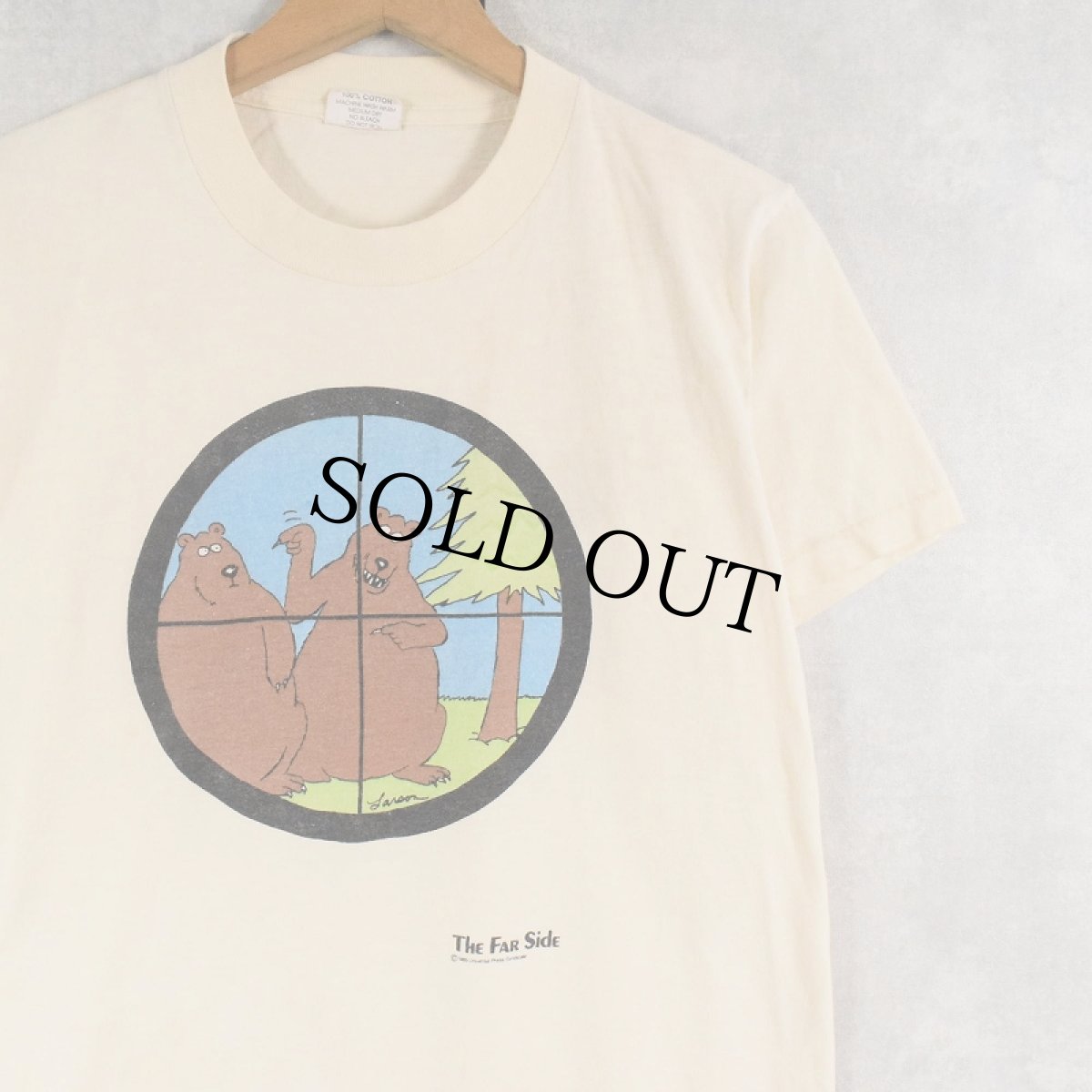 画像1: 80's THE FAR SIDE USA製 シュールイラストプリントTシャツ M (1)