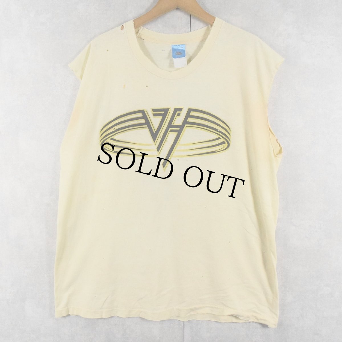 画像1: 90's VAN HALEN "BALANCE 95-96" ハードロックバンドプリントカットオフTシャツ XL (1)
