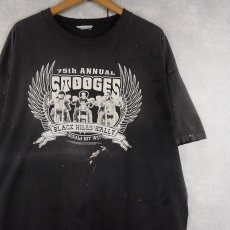 画像1: 2000's The Three Stooges "BLACK HILLS RALLY" コメディアンプリントTシャツ BLACK  (1)
