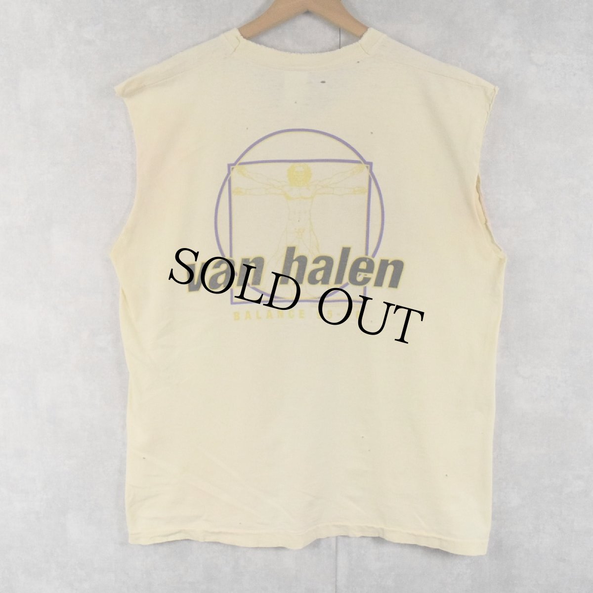 画像2: 90's VAN HALEN "BALANCE 95-96" ハードロックバンドプリントカットオフTシャツ XL (2)