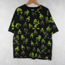 画像1: Marvin the Martian キャラクター総柄プリントTシャツ BLACK XL (1)