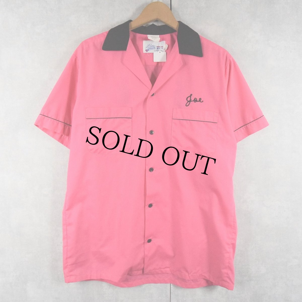 画像2: 80's Cruisin "South City Diner" プリントボーリングシャツ M (2)