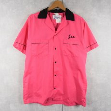 画像2: 80's Cruisin "South City Diner" プリントボーリングシャツ M (2)