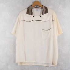 画像1: 50's Somerset レーヨンピーターパンシャツ L (1)