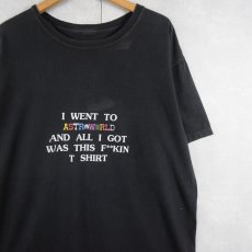 画像1: Travis Scott ASTROWORLD ヒップホッププリントTシャツ BLACK L (1)