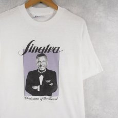 画像1: 80's Frank Sinatra USA製 "Chairman of the Board" ジャズミュージシャンプリントTシャツ L (1)