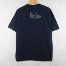 画像2: THE BEATLES ロックバンドプリントTシャツ NAVY L (2)
