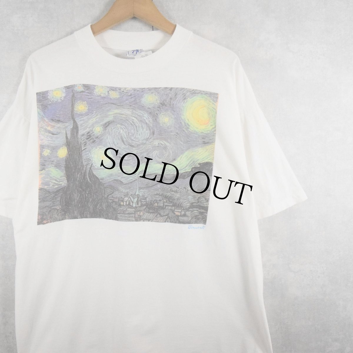 画像1: 90's Vincent Van Gogh "The Starry Night" アートプリントTシャツ  (1)