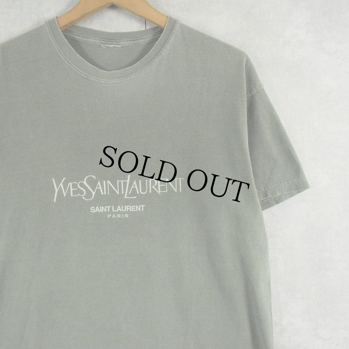 画像1: ブート Yves Saint-Laurent ロゴプリントフェードTシャツ (1)