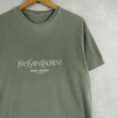 画像1: ブート Yves Saint-Laurent ロゴプリントフェードTシャツ  (1)