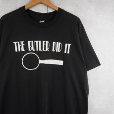 画像1: 90's USA製 "THE BUTLER DID IT" プリントTシャツ BLACK XL (1)