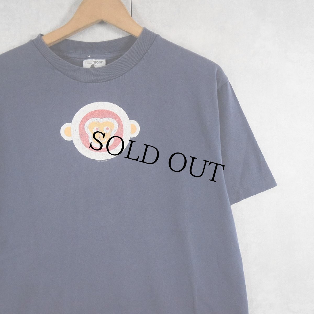 画像1: 90's halfmoon PRODUCTIONS プリントTシャツ NAVY M (1)