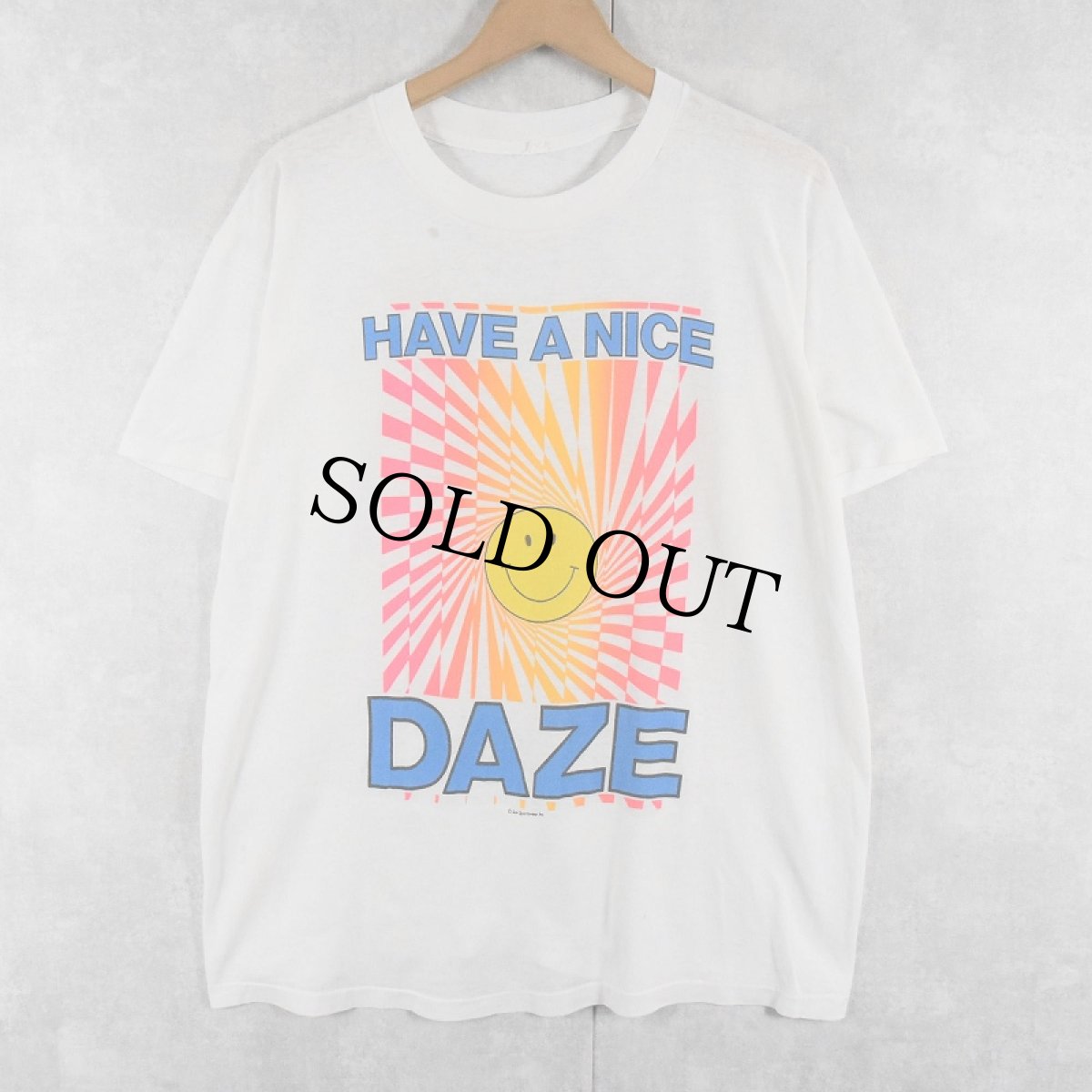 画像1: 80's〜 "HAVE A NICE DAZE" スマイルプリントTシャツ (1)