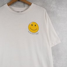 画像2: 90's "He has made me glad!" スマイルプリントTシャツ XL (2)