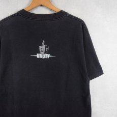 画像2: 90's UTILITY USA製 ロボットプリントTシャツ NAVY M (2)