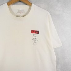 画像2: 90's JOHN LENNON "Life is what happens to you ..." ミュージシャン名言プリントTシャツ L (2)