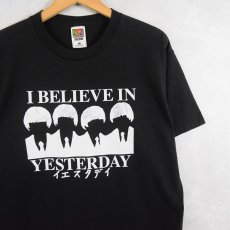 画像1: YESTERDAY "THE BEATLES" サイン入り トリビュートバンドTシャツ BLACK L (1)