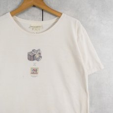 画像1: 90's BANANA REPUBLIC USA製 カメラ柄 プリントTシャツ XL (1)