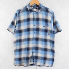 画像1: 2012SS Patagonia "ORGANIC COTTON" オンブレーチェック柄 コットンシャツ M (1)