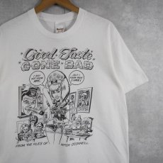 画像1: 90's Mitch O'Connell USA製 "Good Taste Gone Bad" イラストプリントTシャツ L (1)