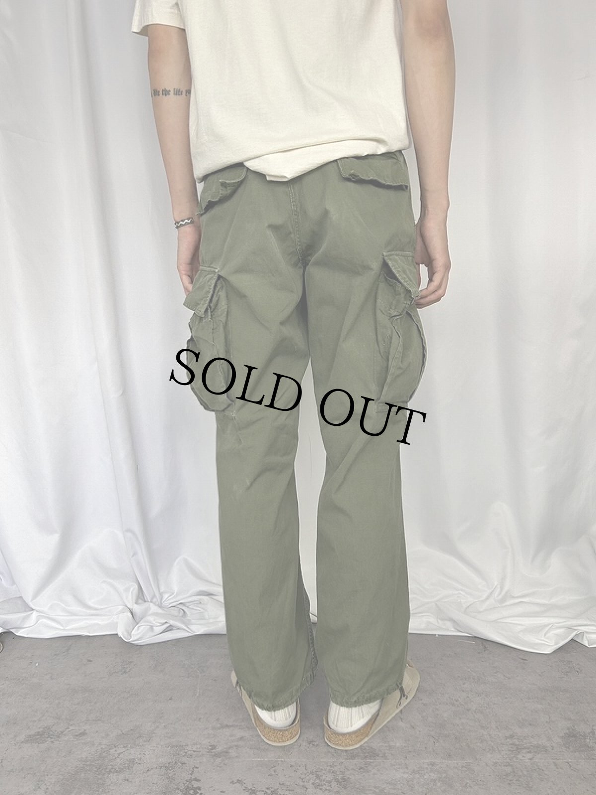 画像5: 60's U.S.ARMY コットンポプリン ジャングルファティーグパンツ 3rd REGULAR SMALL (5)