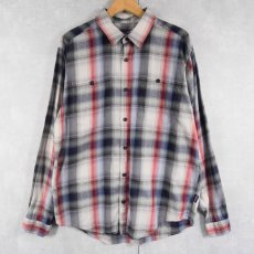 画像1: 2014AW Patagonia "ORGANIC COTTON" オンブレーチェック柄コットンシャツ M (1)