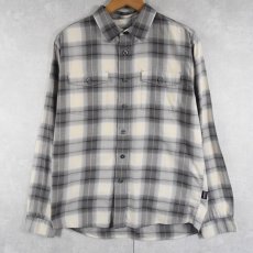 画像1: 2015AW Patagonia "ORGANIC COTTON" オンブレーチェック柄コットンシャツ S (1)