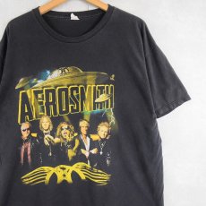画像1: 2000's AEROSMITH "2014 Global Warming Tour" ロックバンドツアーTシャツ BLACK XL (1)