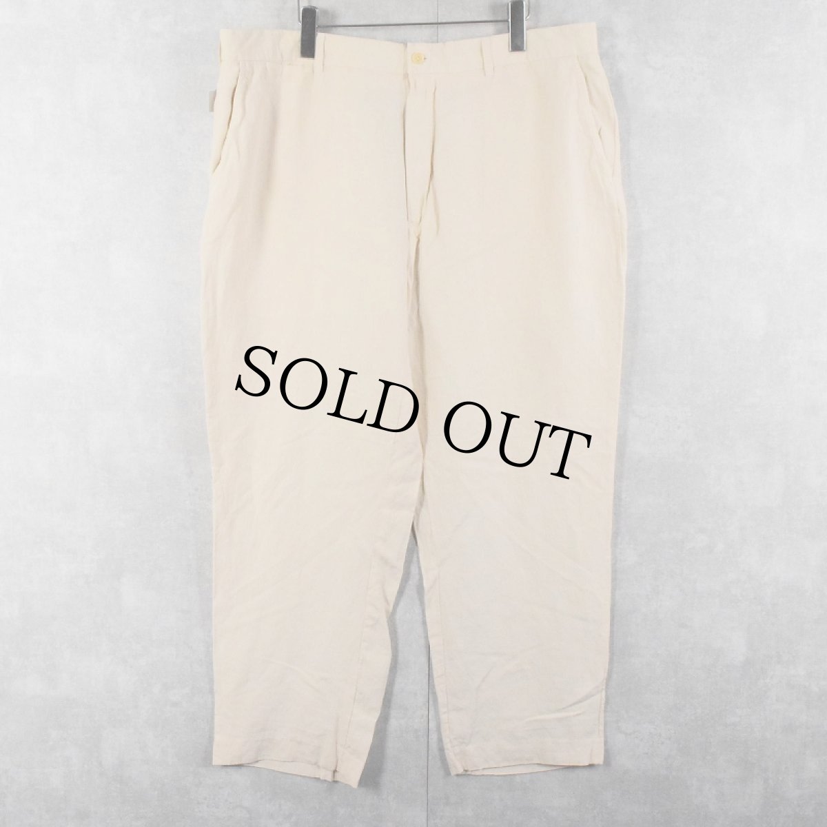 画像1: POLO Ralph Lauren リネン×シルクスラックス W39 (1)