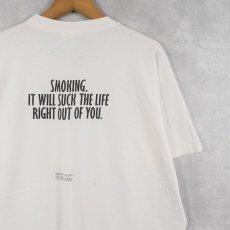 画像2: 90's Ministry of Health USA製 "SMOKING. IT WILL SUCK THE LIFE..." プリントTシャツ XL (2)