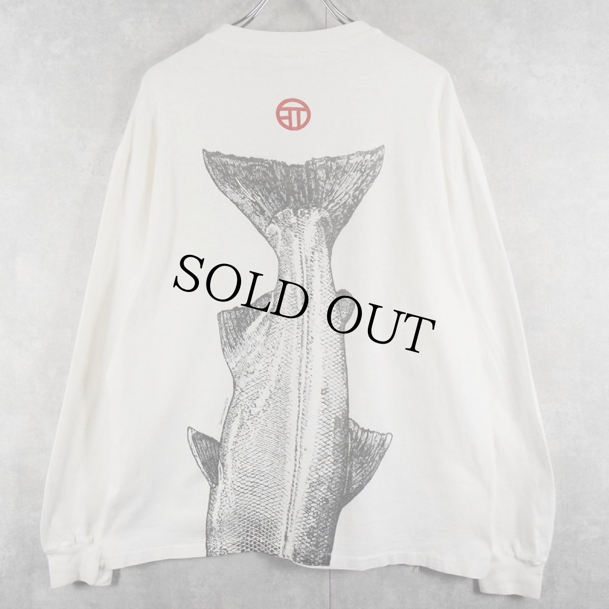 画像2: 80's Thomas Prochaska USA製 魚 大判プリントロンT XL (2)